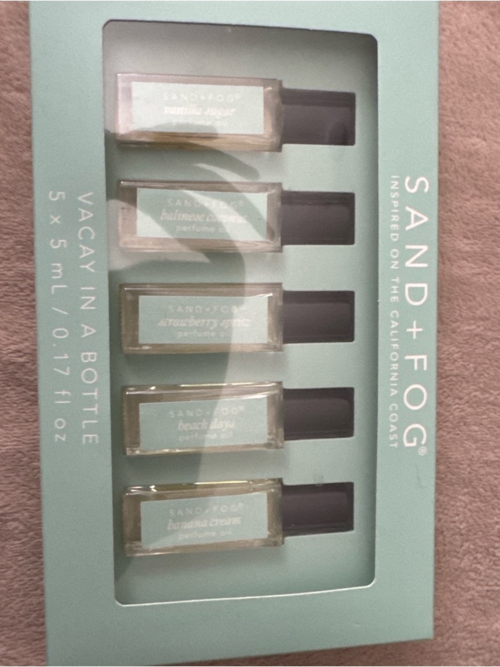 SAND + FOG Vacay In A Bottle Body Oil Set - Mint Blue